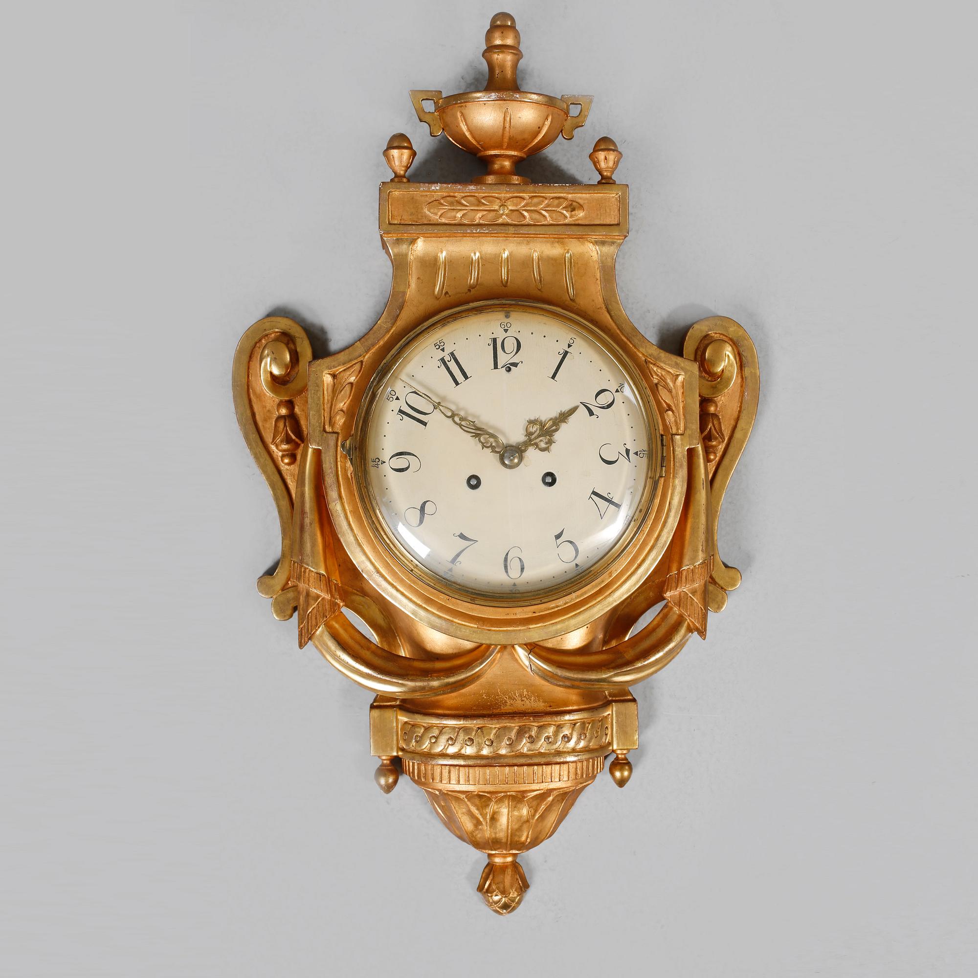 VÄGGPENDYL, gustaviansk stil, 1900-talets första hälft.