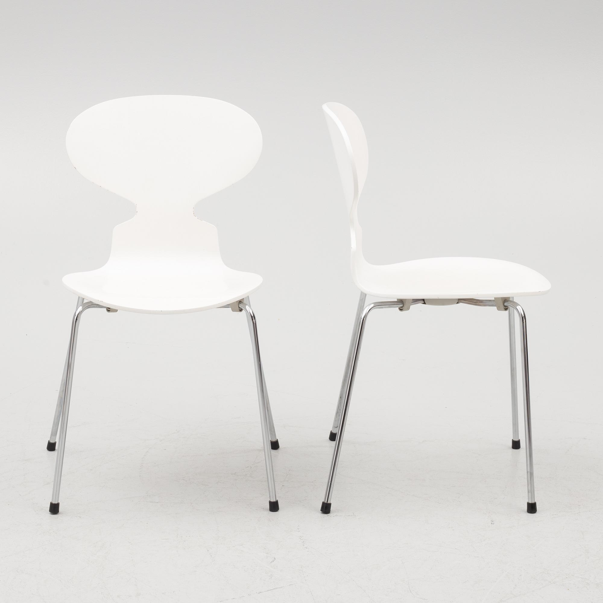 Arne Jacobsen, chairs, 6 pcs, "The Ant", Fritz Hansen, Denmark, 2004.