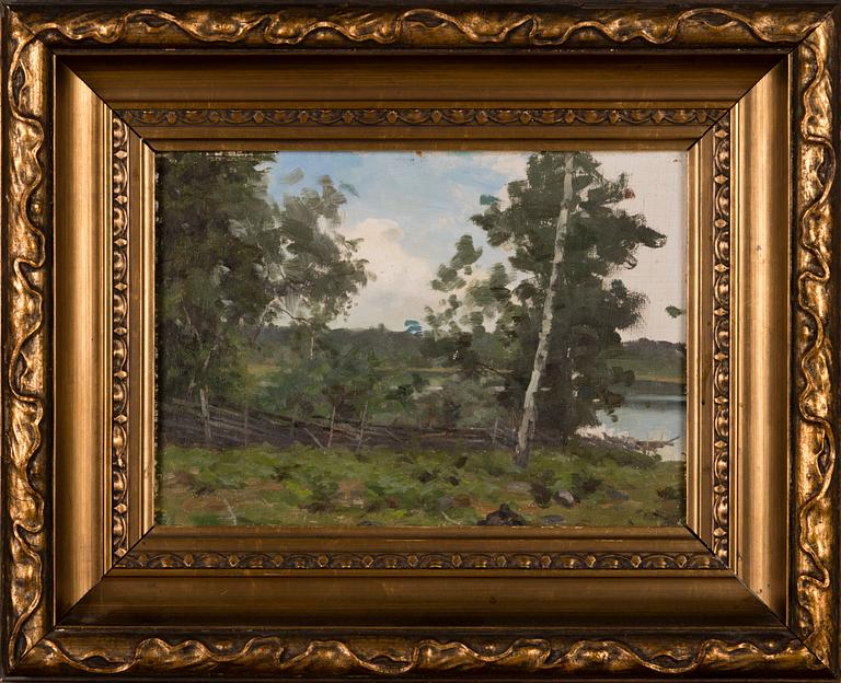 FREDRIK AHLSTEDT, oil on canvas, fastened on board, not signed.