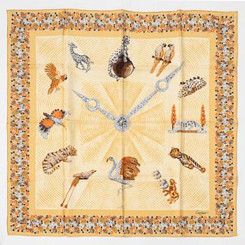 Cartier, a jaquard silk scarf.