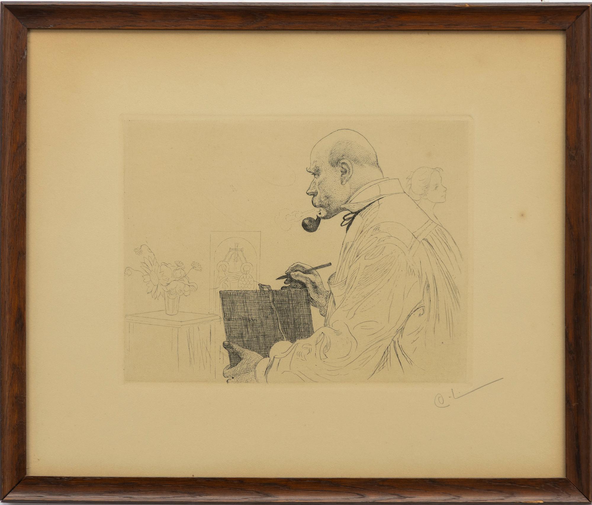 Carl Larsson, "Självporträtt".