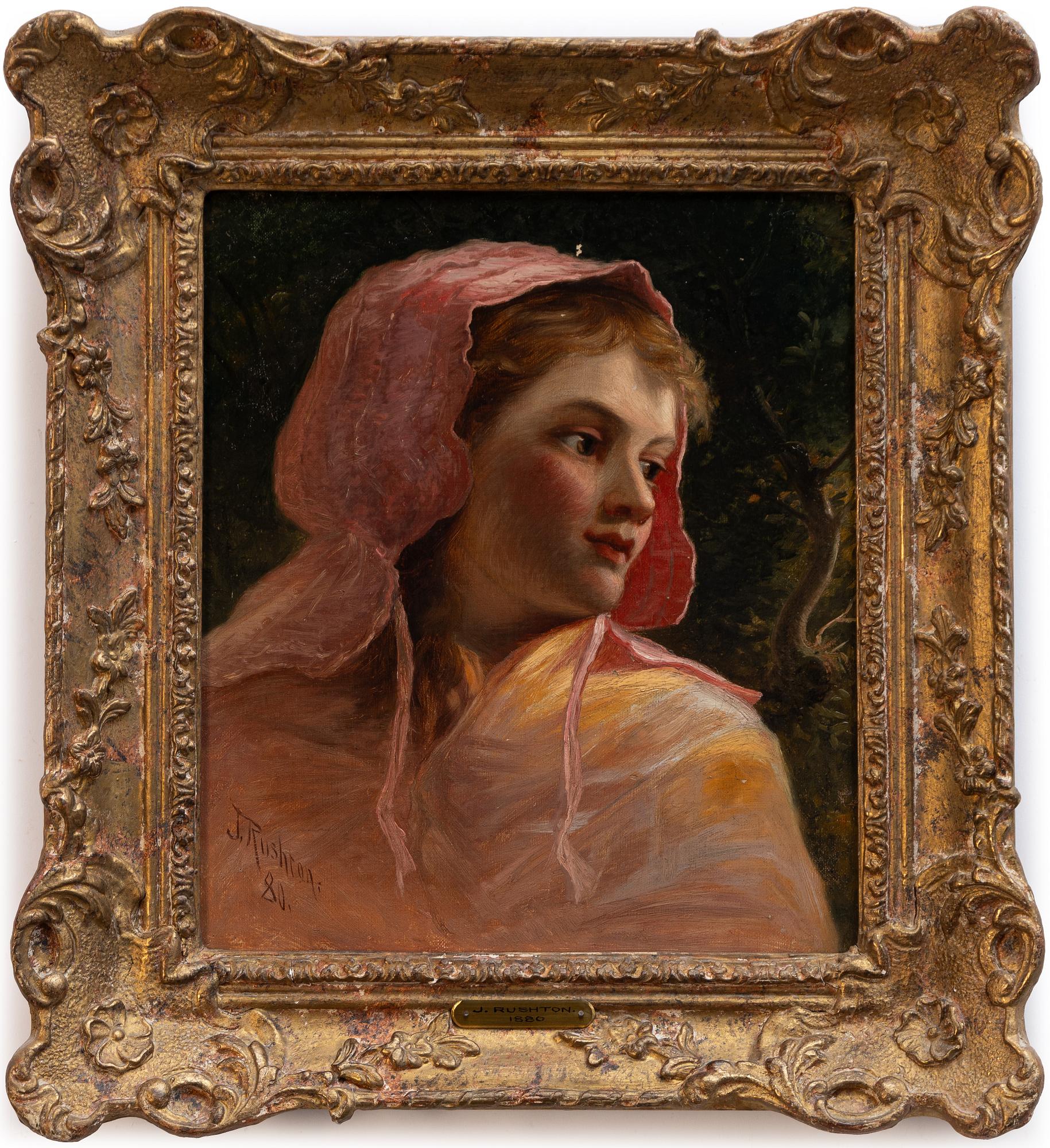 J. Rushton, Flicka i rosa.