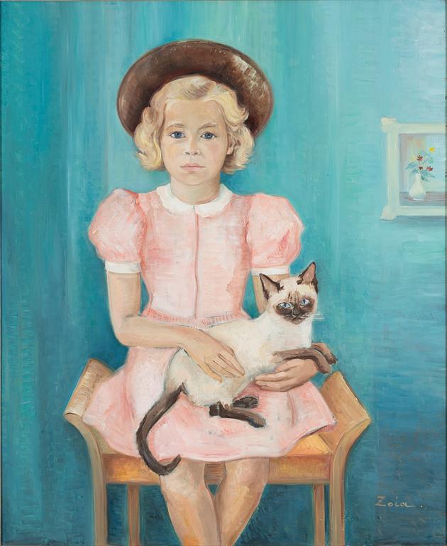 Zoia Krukovskya Lagerkrans, Flicka med katt.