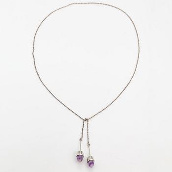 Elis Kauppi, A silver necklace with amethysts. Kupittaan kulta, Turku 1961.