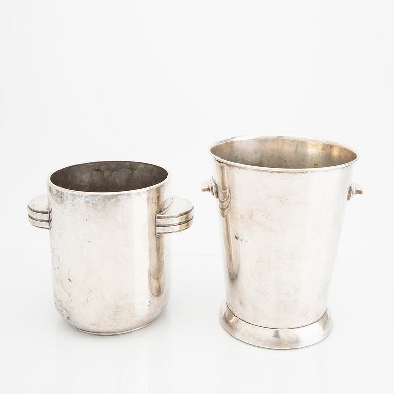 A pair of epns Art deco early 1900s vine cooler.