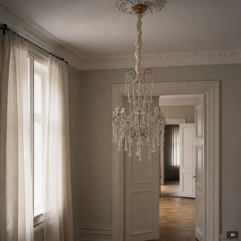 Chandelier, probably Italy, 1960s/70s.