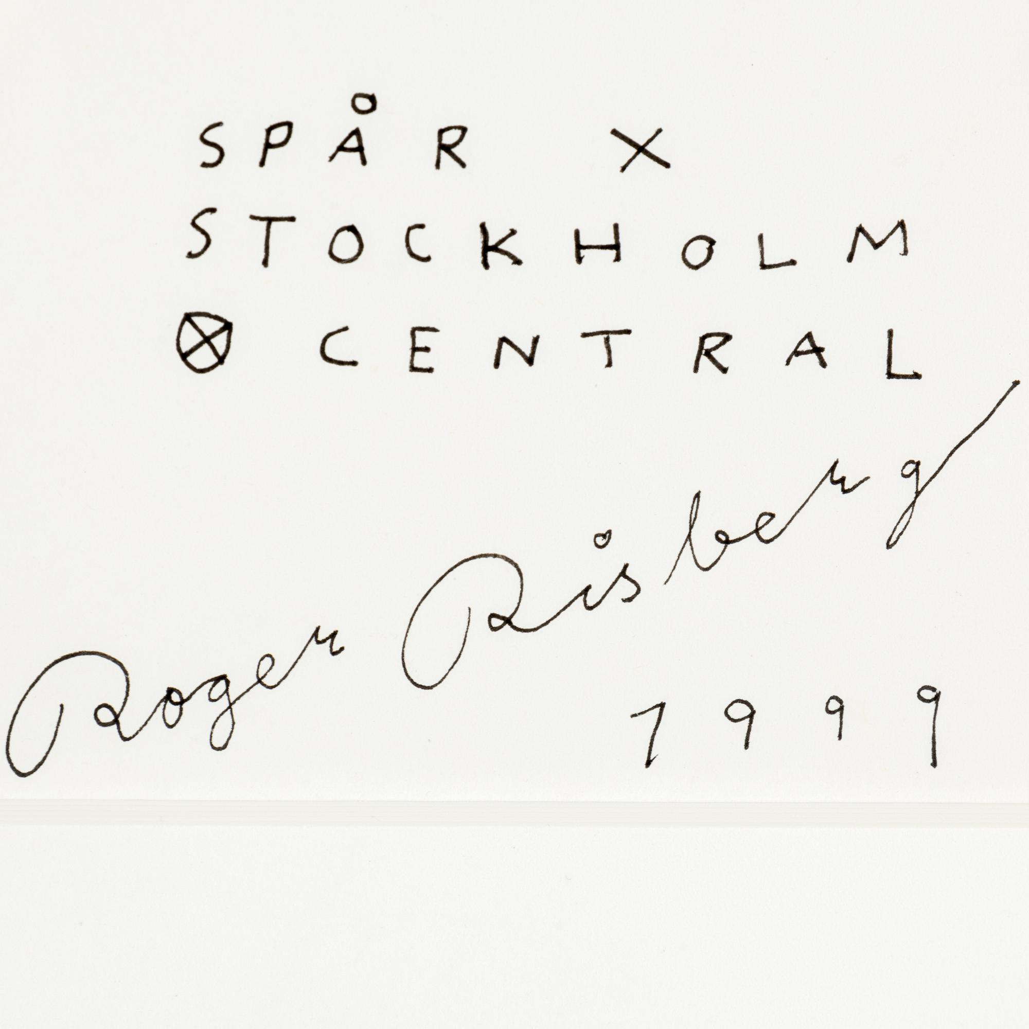 ROGER RISBERG, indian ink on paper, signed Roger Risberg and dated 1999.