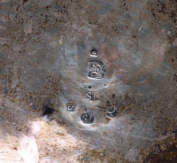 KAFFEKANNA SAMT SOCKERSKÅL, silver, gustaviansk stil, Nordeuropa, svenska importstämplar. 1800/1900-tal.