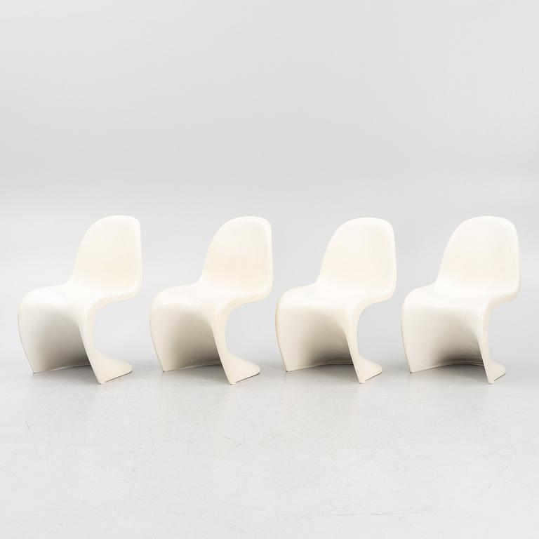 Verner Panton, stolar, 4 st, "Panton chair", Herman Miller, 1971-77.