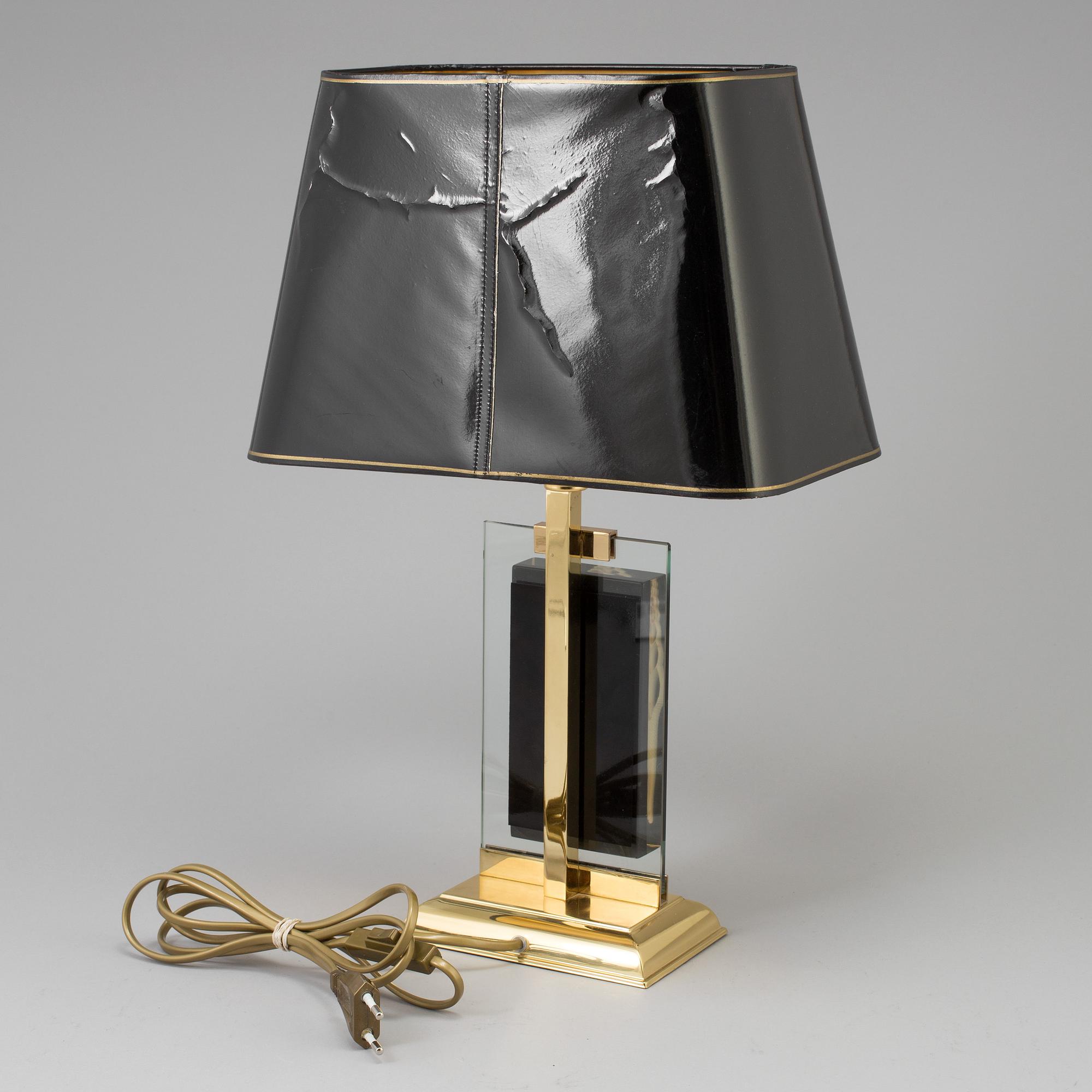 BORDSLAMPA, troligen Maison le Dauphin, Frankrike, 1970/80-tal.