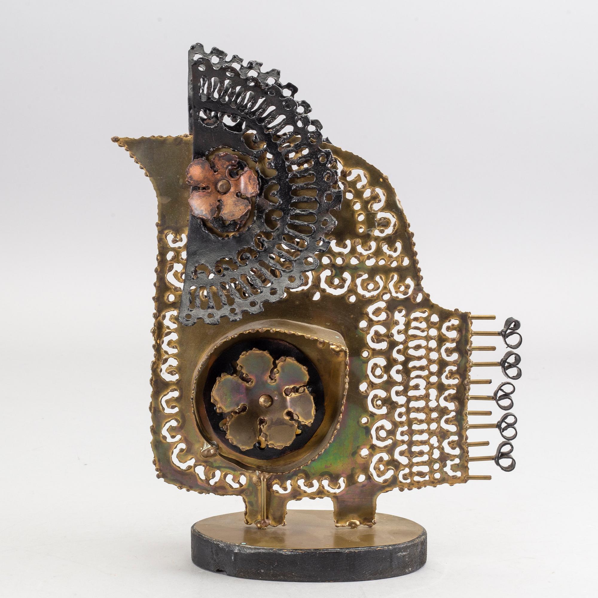 OKÄND KONSTNÄR, skulptur, metall. 1960-tal.