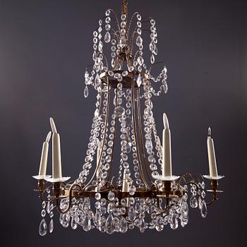TAKKRONA, sengustaviansk stil, sekelskiftet 1800/1900. Höjd 65 cm.