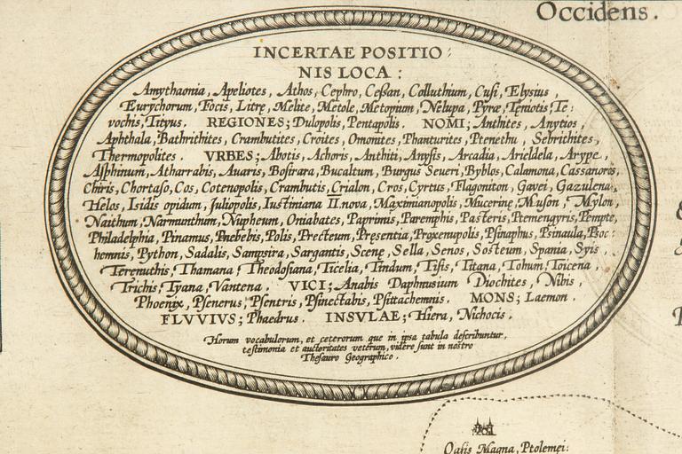 Abraham Ortelius, "AEgyptus Antiqua".