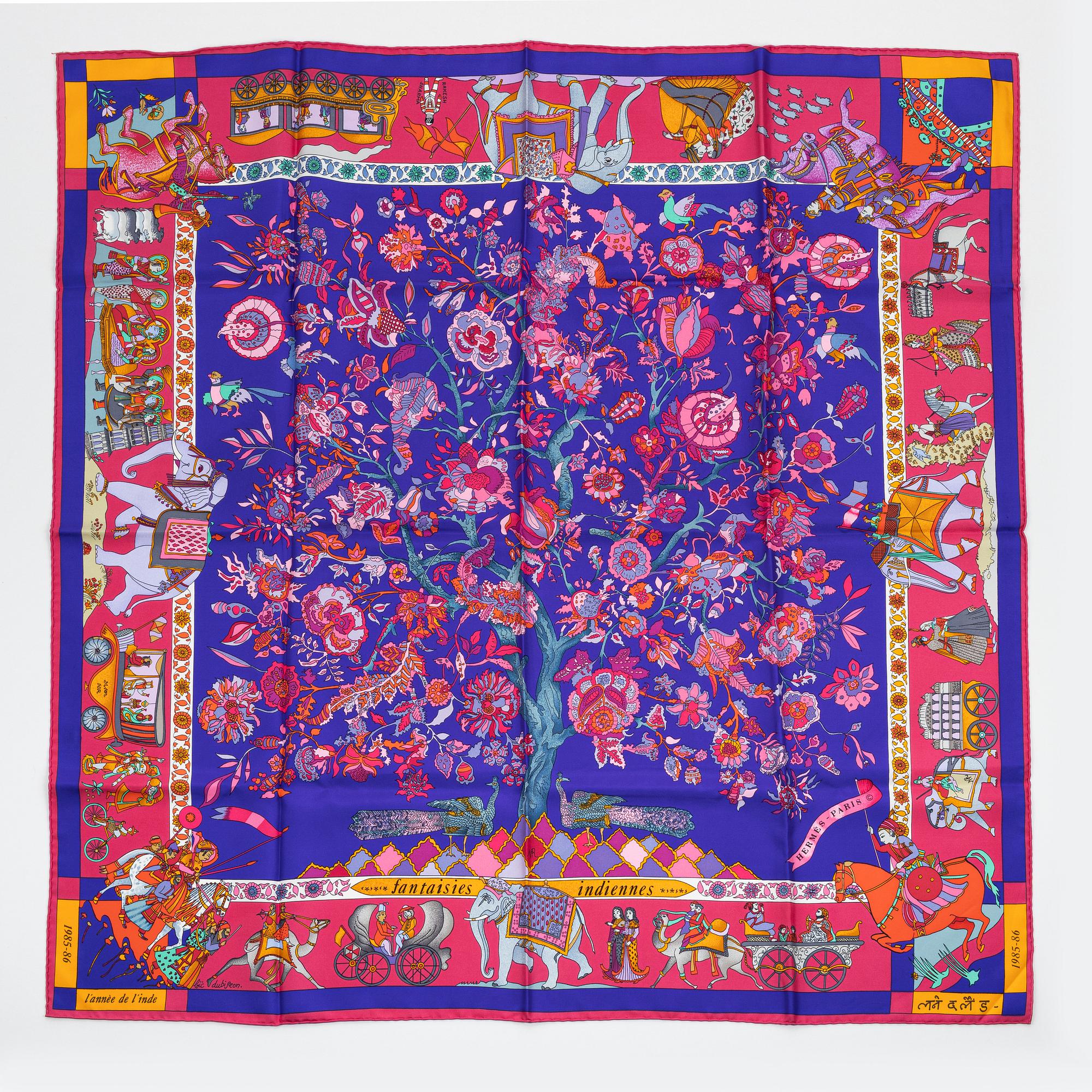 Hermès, scarf, "Fantasies Indiennes".
