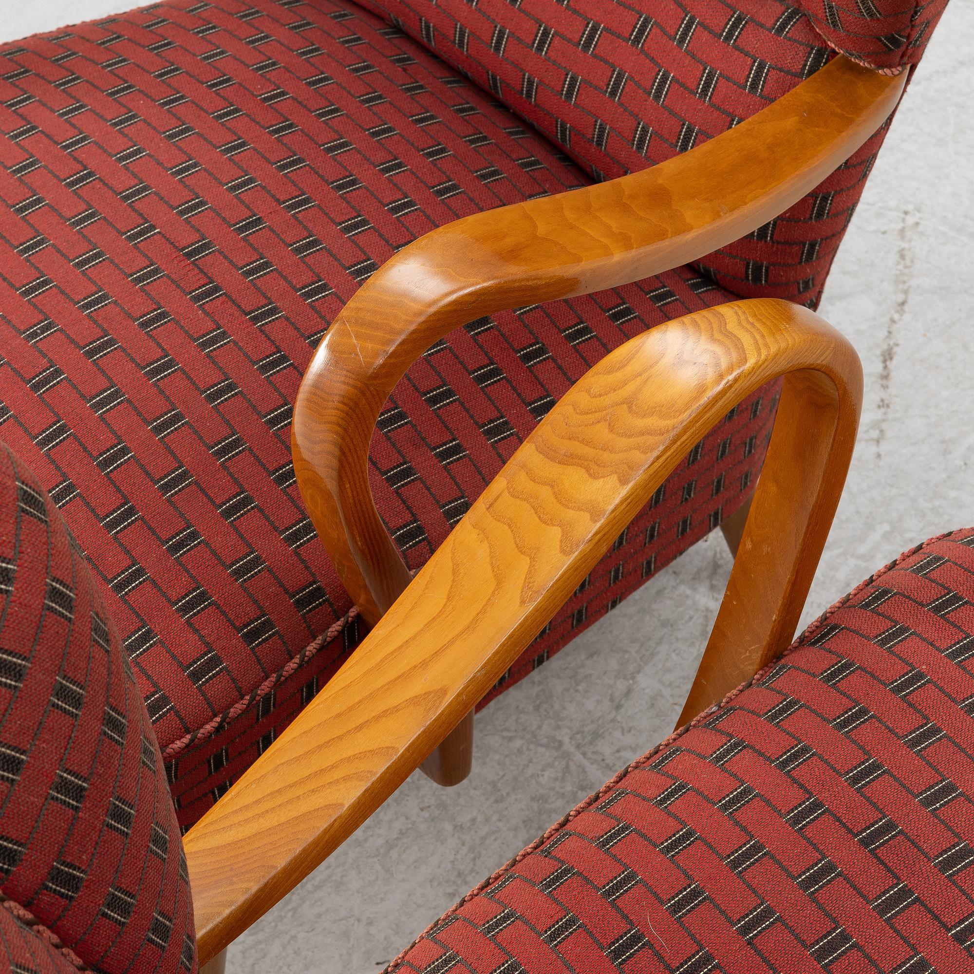 A pair of armchairs, first half of the 20th century, Swedish Modern.