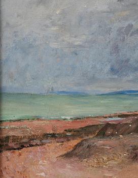 Carl Fredrik Hill, "Jordkällare med figur, Luc-sur-Mer".