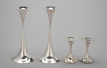 Tapio Wirkkala, A SET OF FOUR CANDLESTICKS.