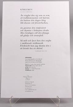 EVA ZETTERWALL, färglitografier, 4 st i mapp, sign o numr 105/375.