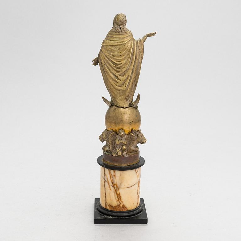 A late 19th century Italian bronze and stone sculpture.