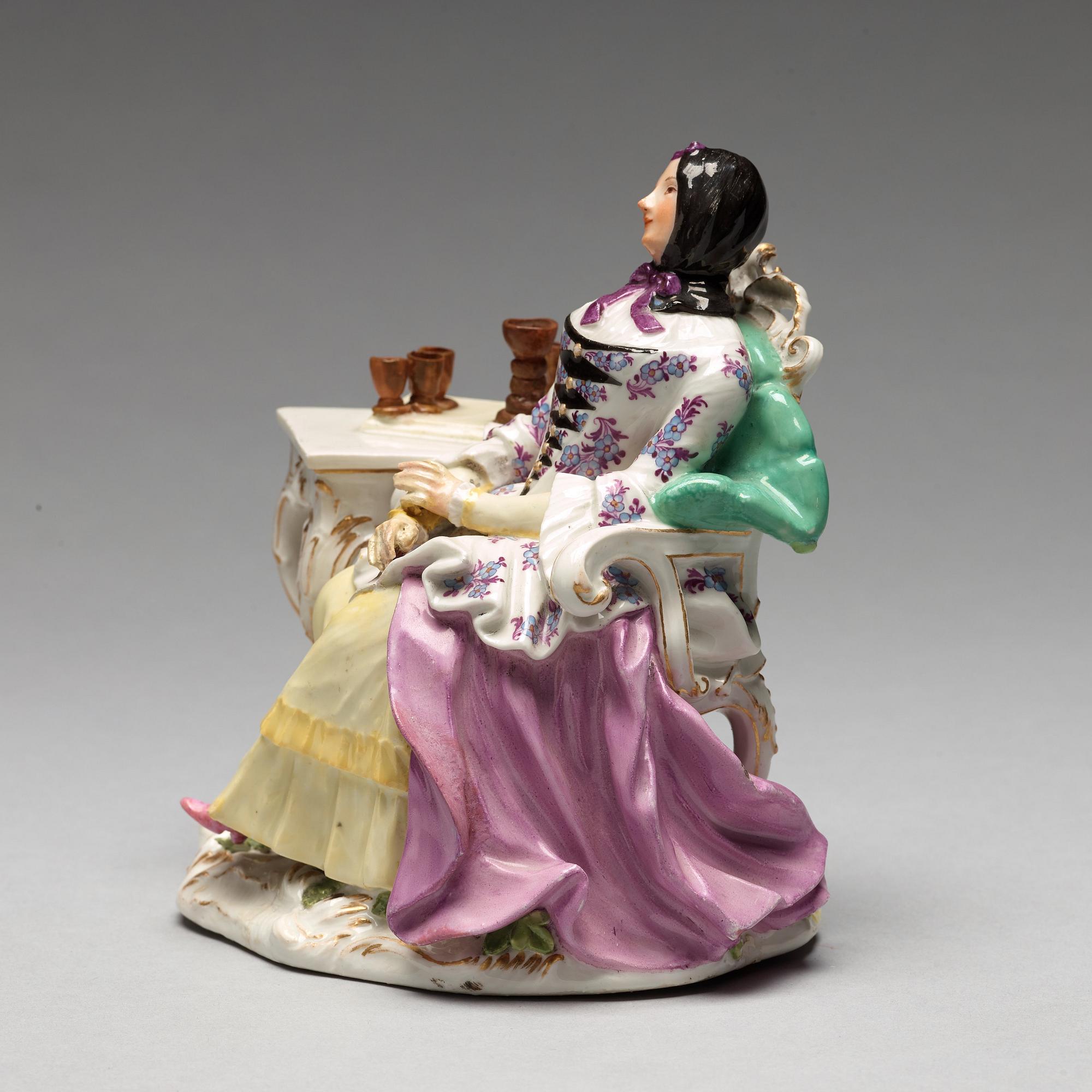 FIGURIN, porslin. Meissen.