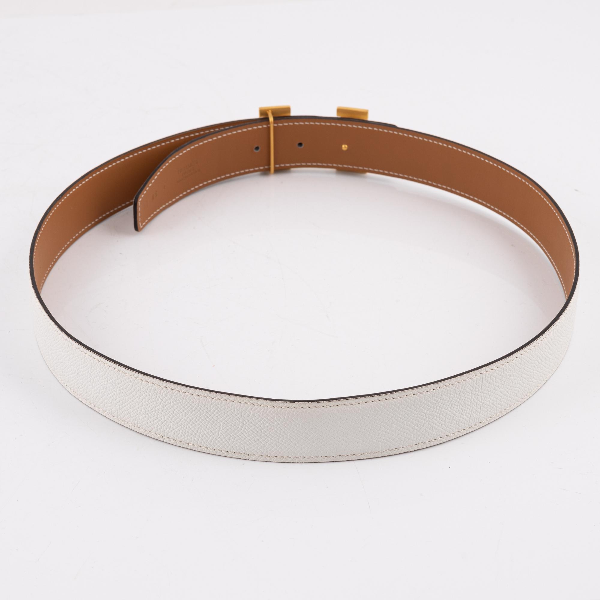 Hermès, a reversible 'Constance' leather belt, 2009, size 85.