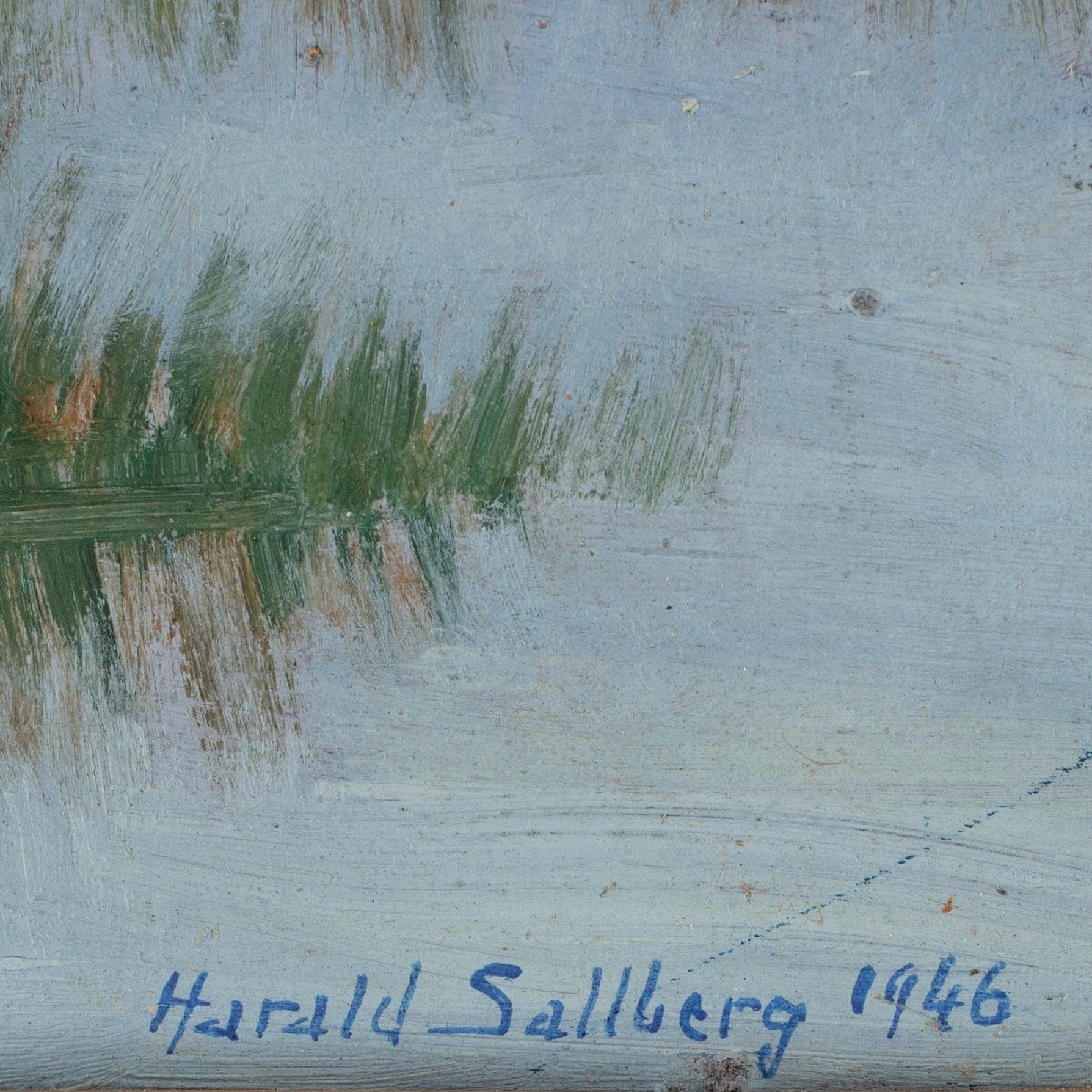 HARALD SALLBERG, olja på pannå, signerad och daterad 1946.