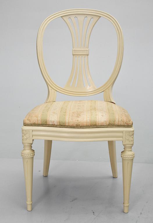 STOLAR, 4 st, gustaviansk stil, 1900-talets andra hälft.