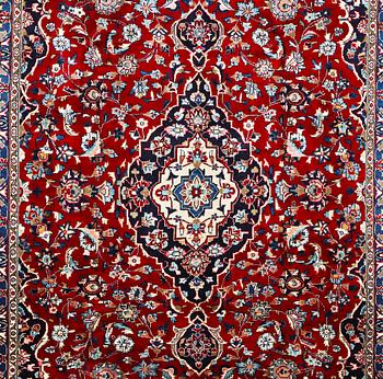 A carpet, Mashad, ca 346 x 248 cm.