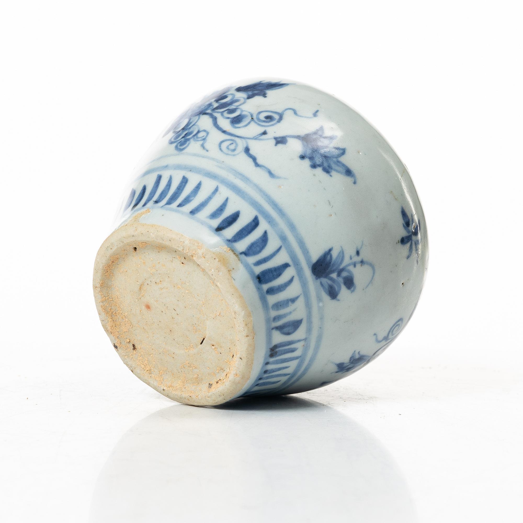 A group of blue and white porcelain, Ming dynasty (1368-1644).