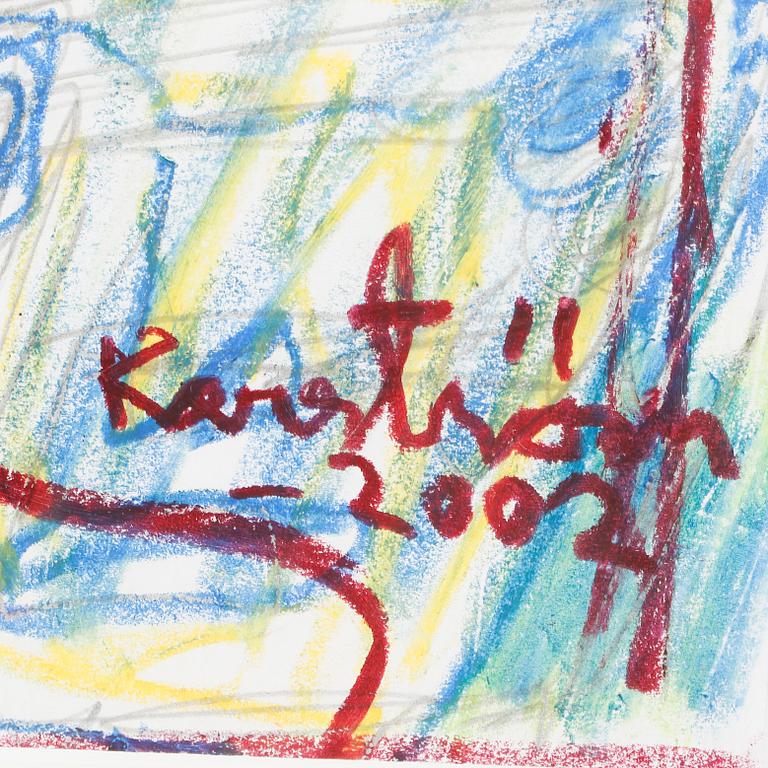 MAURITZ KARSTRÖM, blandteknik, signerad och daterad 2002.