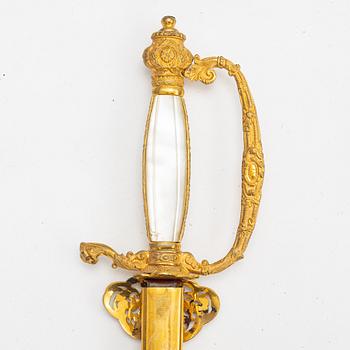 A Swedish small sword, 19th century.