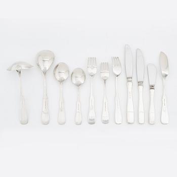 Eric Löfman, a silver cutlery, model 'Uppsala', Mema, Lidköping, some 1978 (84 pieces).