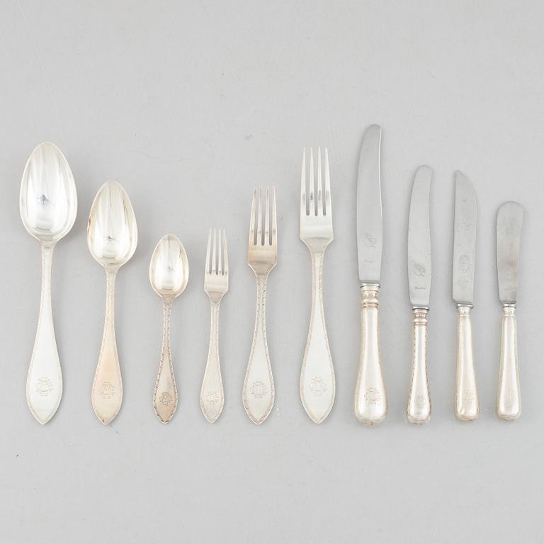 A Swedish Silver Cutlery, model "Svea", CG Hallberg, Stockholm, mostly 1933 (100 pieces).