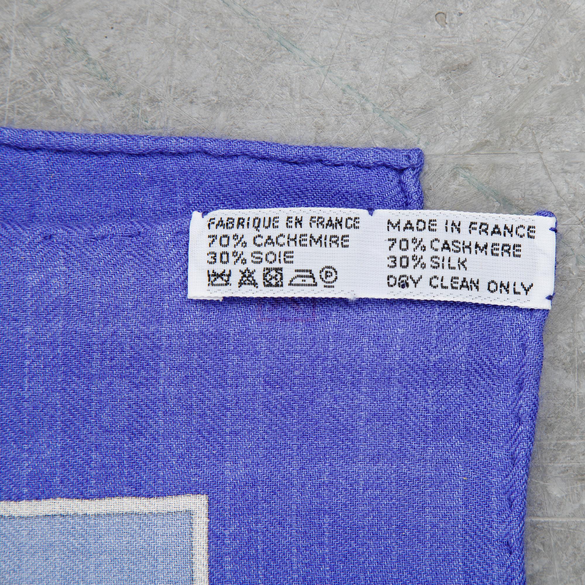 Hermès, a cachmere and silk 'La Promenade du Matin' scarf.