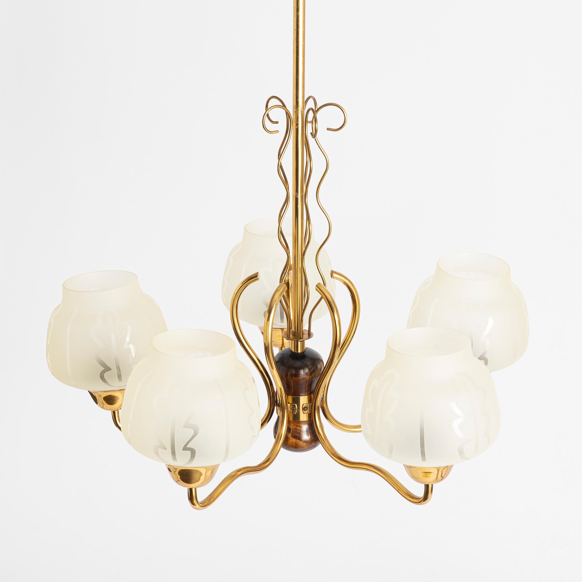 Ceiling lamp, Swedish Modern, 1940s.
