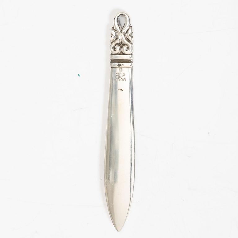 Georg Jensen, brevkniv/bokmärke, sterlingsilver, Danmark 1933-44.