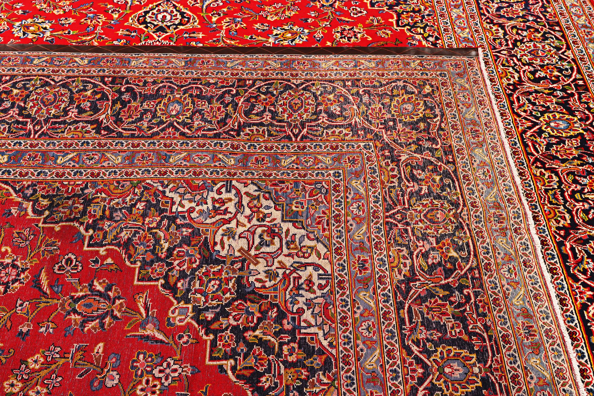 A Kashan carpet, c. 388 x 295 cm.