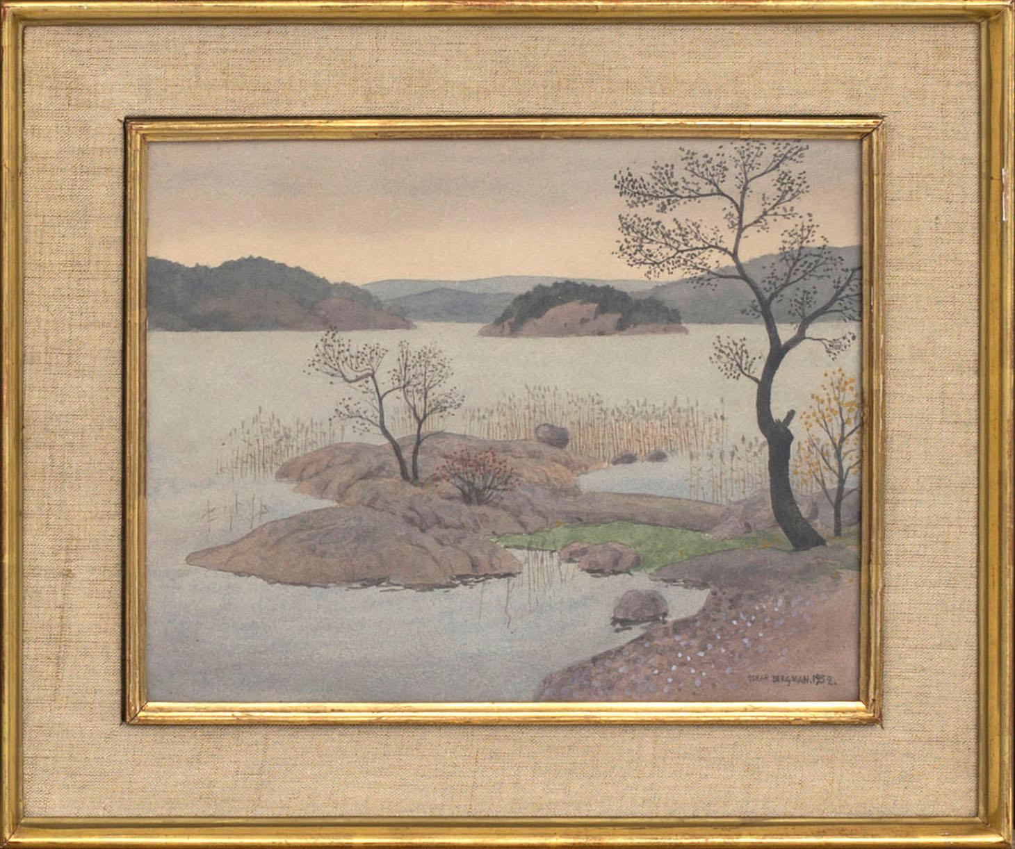 OSKAR BERGMAN, water color, signed and dated 1952.