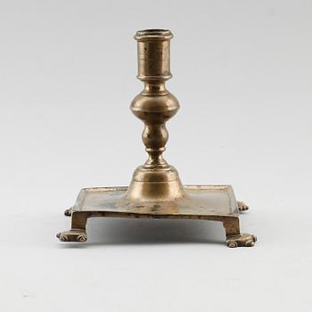 LJUSSTAKE, mässing, 1600-tal.