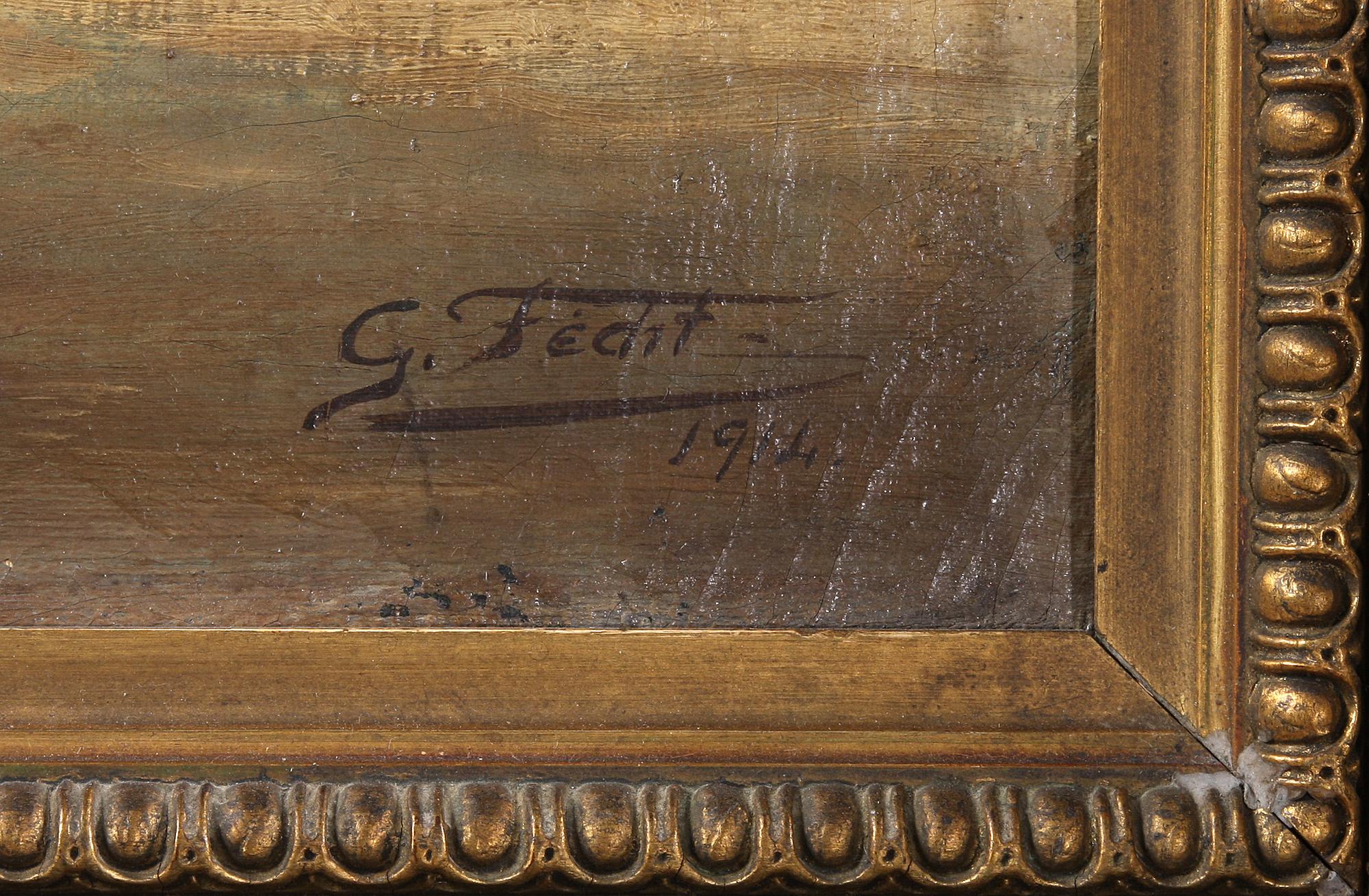 GASTON FEDIT, tillskriven, olja på duk, sign "G Fedit" och dat 1914.