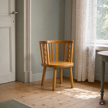 Armchair, sports cottage furniture, Steneby Hemslöjdsförening, mid-20th century.