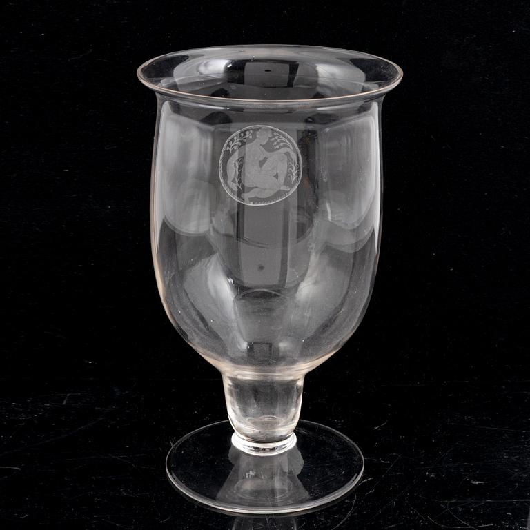 Edward Hald, a goblet, Orrefors, 1929.