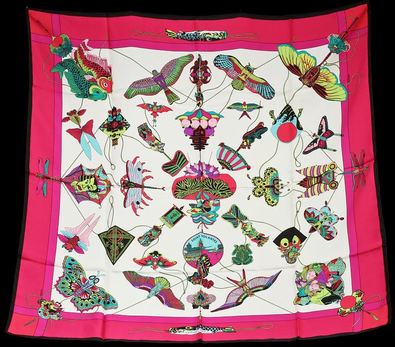 SCARF, siden, "Soies Volantes", design Loïc Dubigeon, Hermès, Paris.