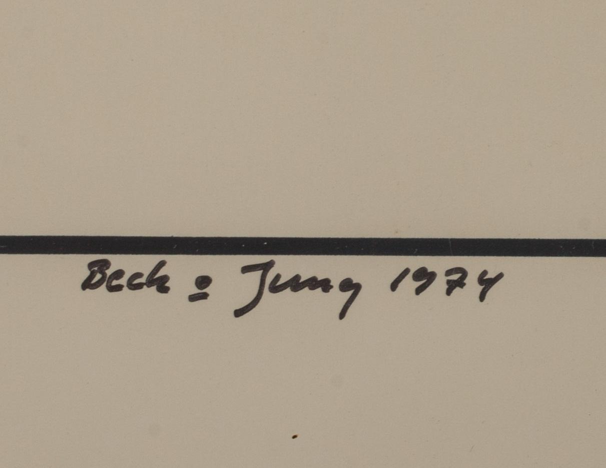 BECK & JUNG (HOLGER BÄCKSTRÖM & BO LJUNGBERG),  litografi, signerad och daterad 1974, numrerad 122/275.