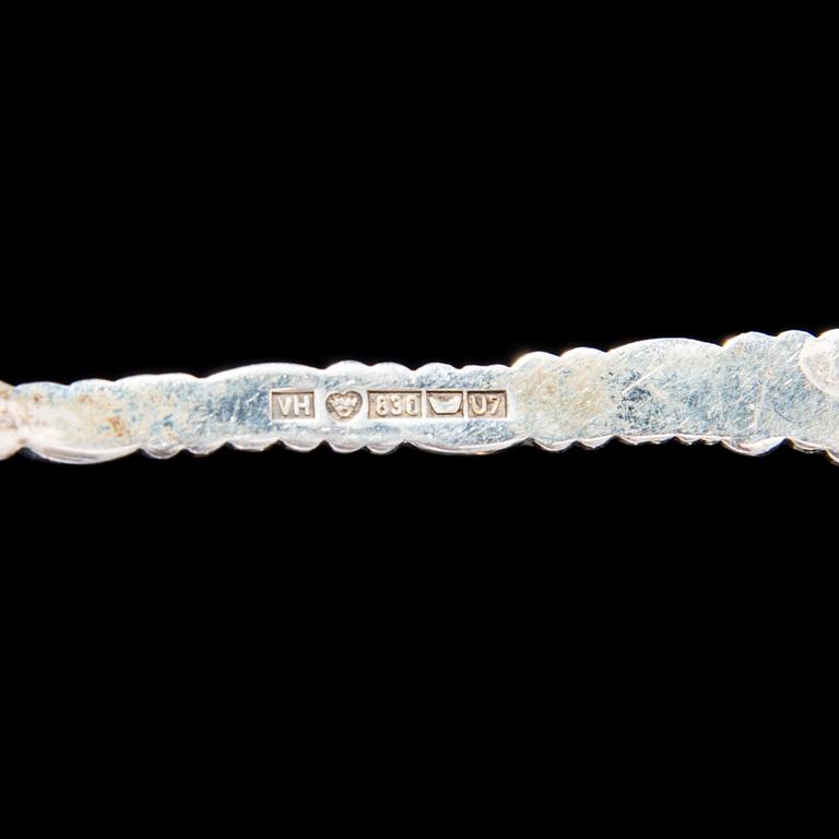 BESTICKSDELAR, 20 st, silver, Helsingfors och Riihimäki, 1949-1975. Totalvikt 390 g.