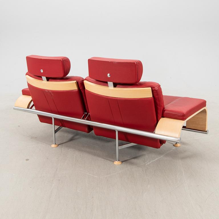 An Åke Fribyter leather sofa 'Leo' from Nelo Knislinge around year 2000.
