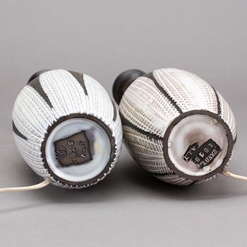 ANNA-LISA THOMSSON, Bordslampor, ett par snarlika, Upsala Ekeby,.