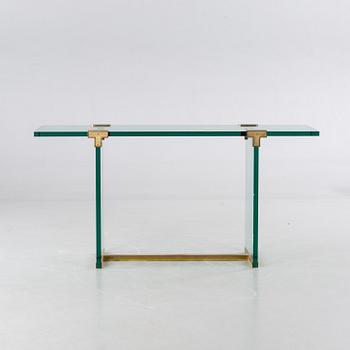 Peter Ghyczy Glass Console Table.