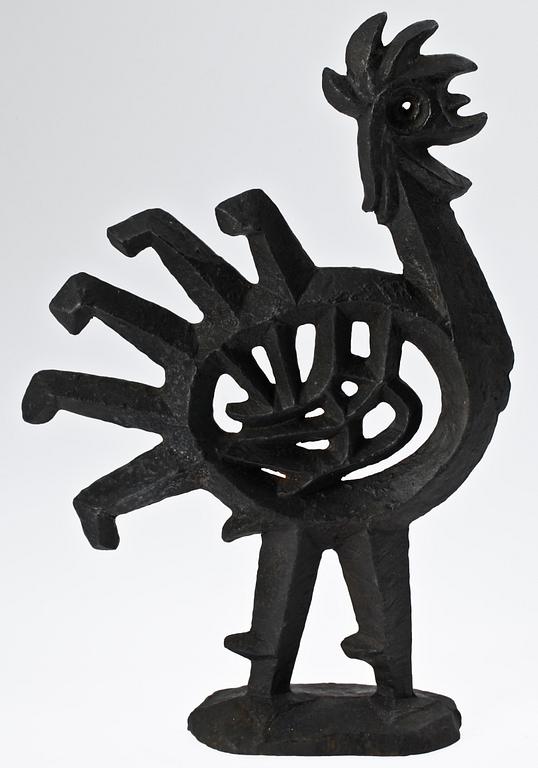 OLLE HERMANSSON, skulptur, gjutjärn, Husqvarna Vapenfabriksaktiebolag, 1960-tal.