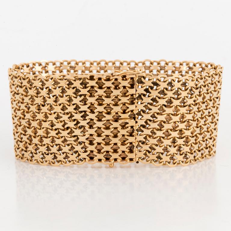 ARMBAND, 18K guld, x-länk.